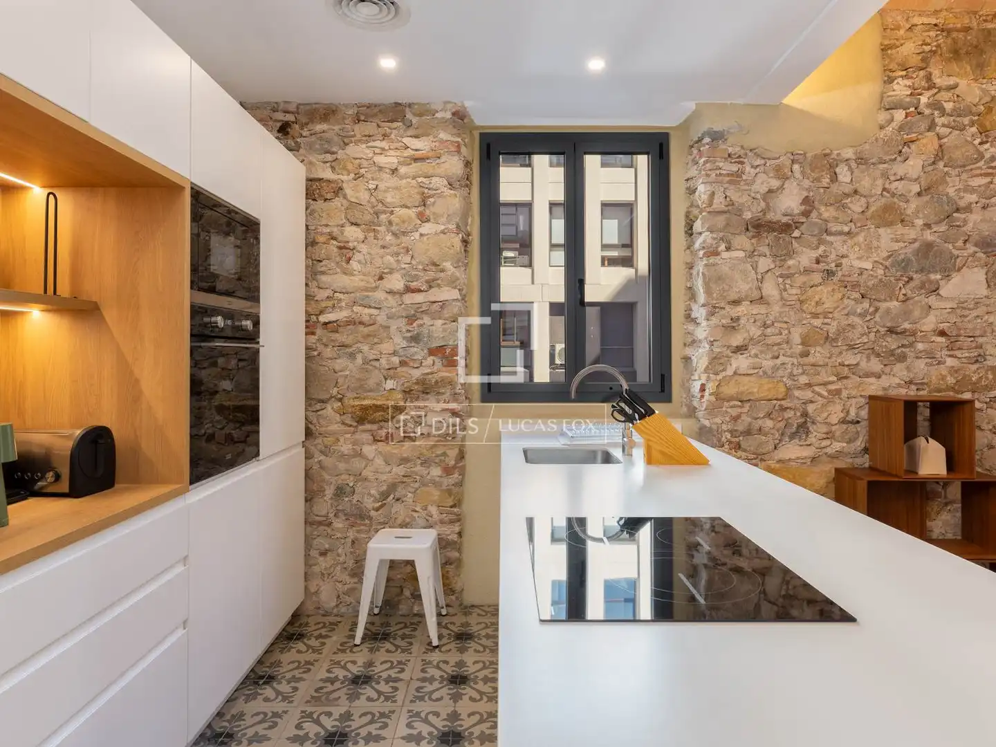 Kitchen of Flat for sale in Girona  with Air Conditioner, Parquet flooring and Furnished