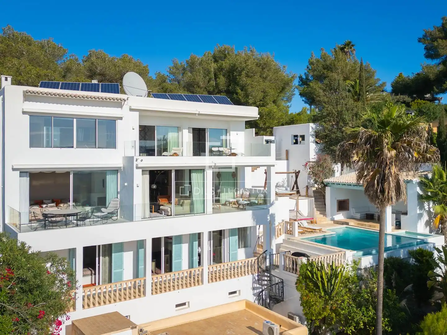 Exterior view of Houses for sale in Santa Eulària des Riu  with Air Conditioner, Heating and Private garden