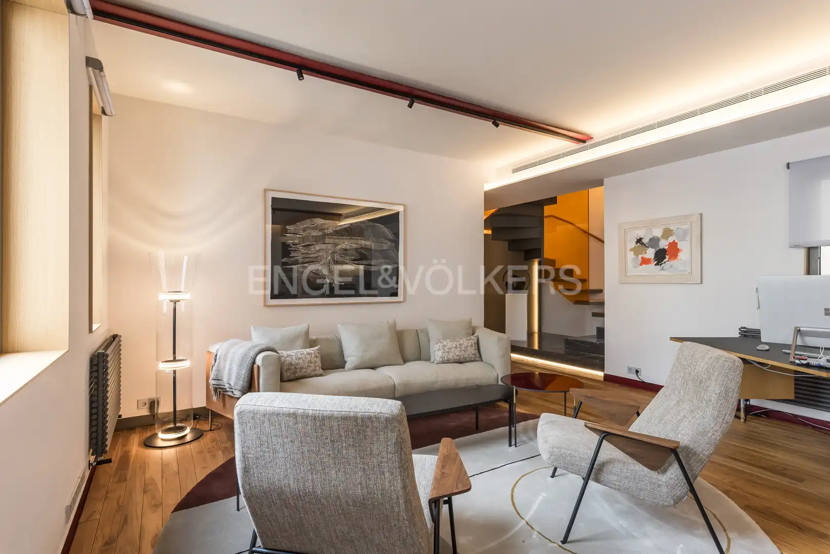 Living room of Flat for rent in Barrio de Salamanca