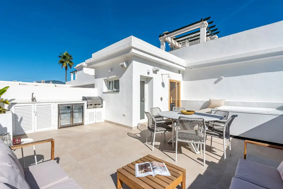 Terrace of Detached homes for sale in Marbella  with Air Conditioner, Terrace and Community pool