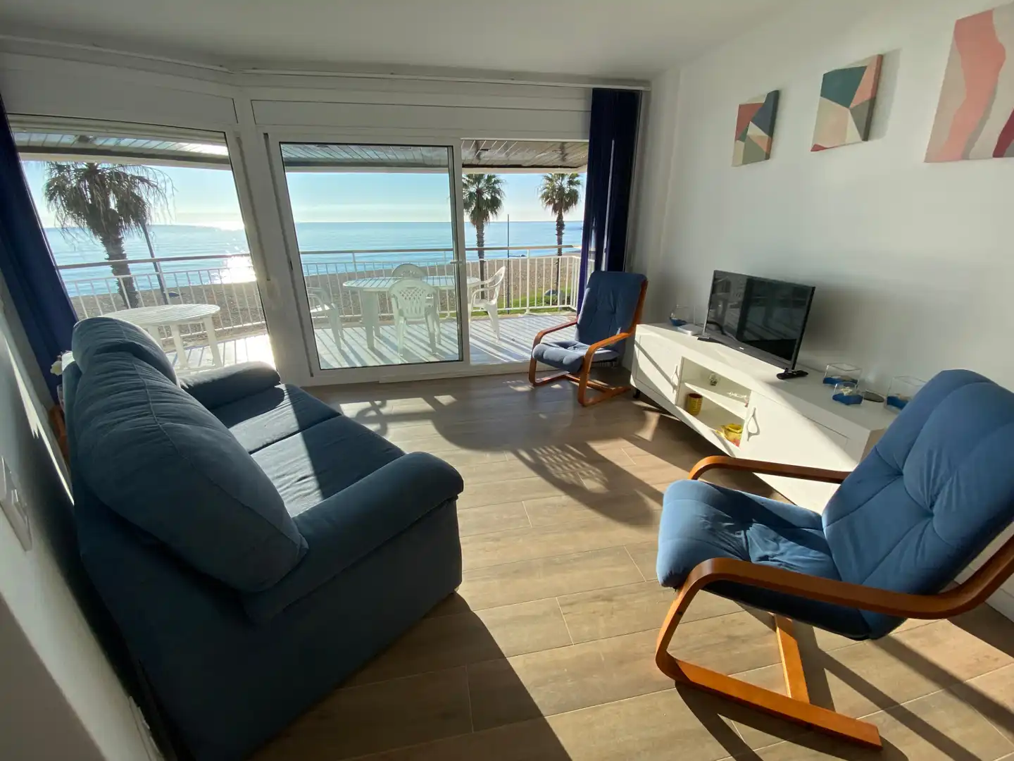 Sala de estar de Apartamento en venta en Calonge i Sant Antoni con Terraza, Amueblado y Horno