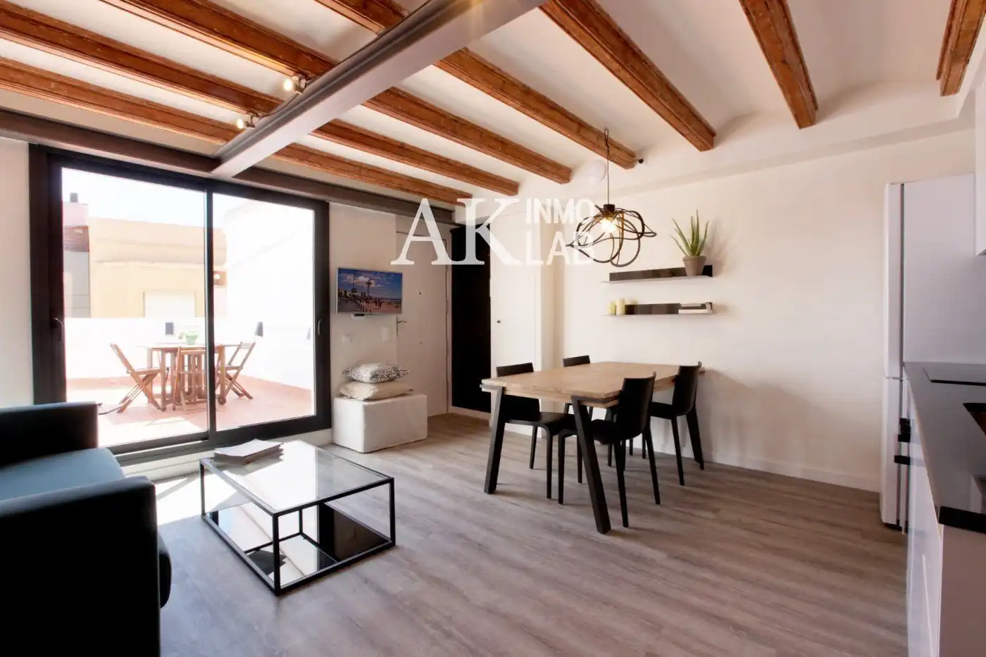 Sala de estar de Ático en venta en  Barcelona Capital con Aire acondicionado, Calefacción y Terraza