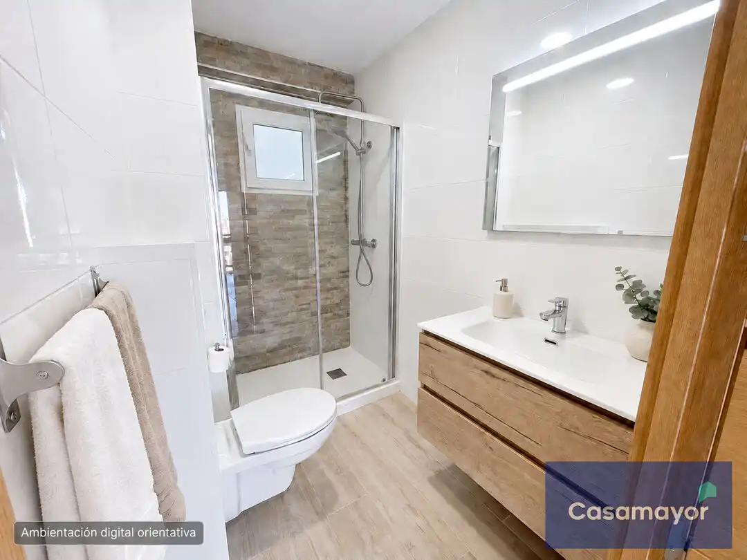 Bathroom of Flat for rent in Alicante / Alacant  with Air Conditioner, Heating and Terrace