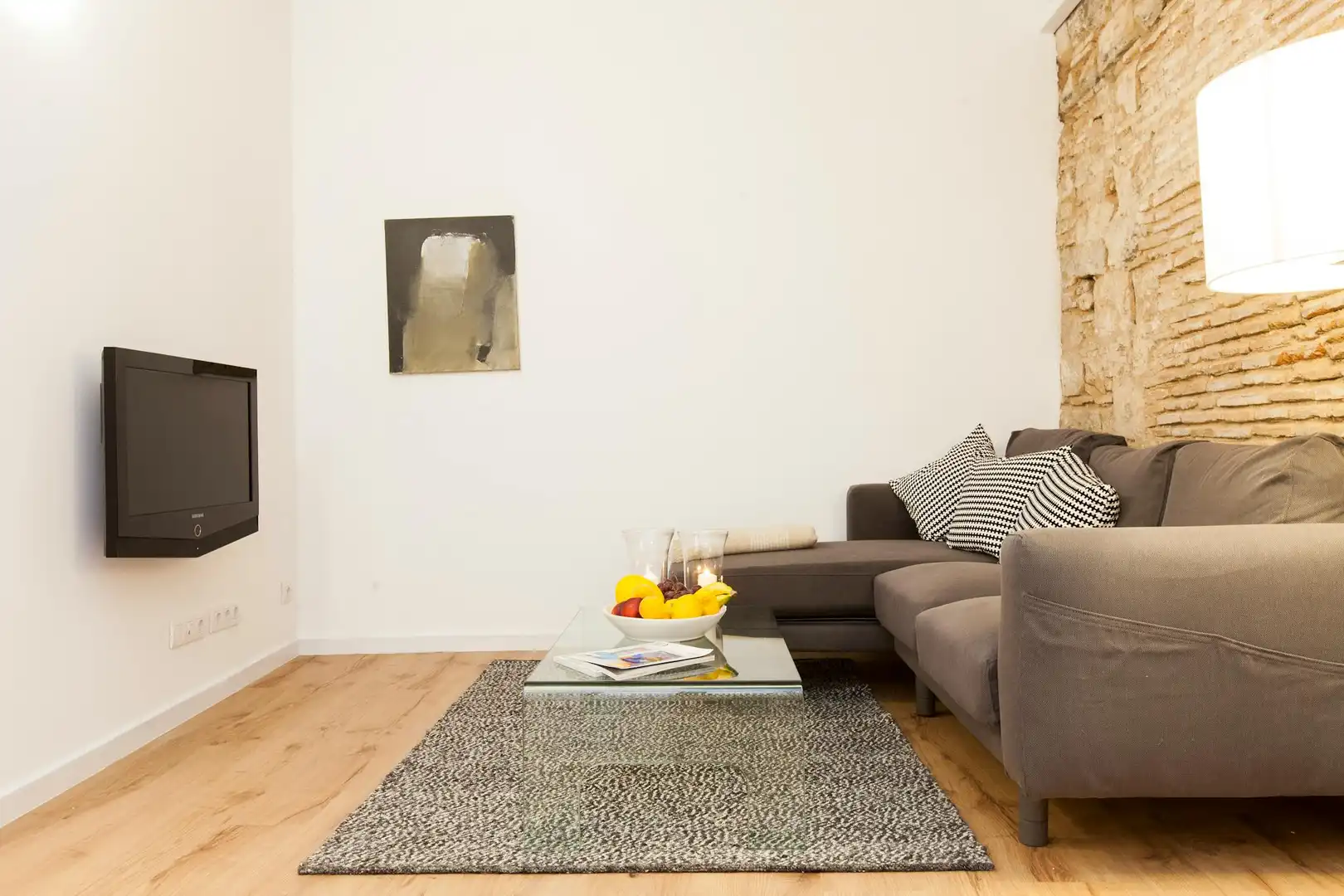 Sala de estar de Piso de alquiler en Barcelona con Aire acondicionado, Calefacción y Amueblado