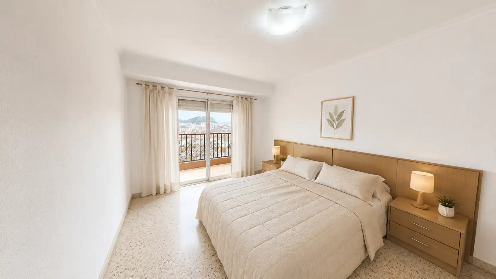Schlafzimmer von Wohnung zum Verkauf in Alicante / Alacant mit Parkett, Terrasse und Möbliert