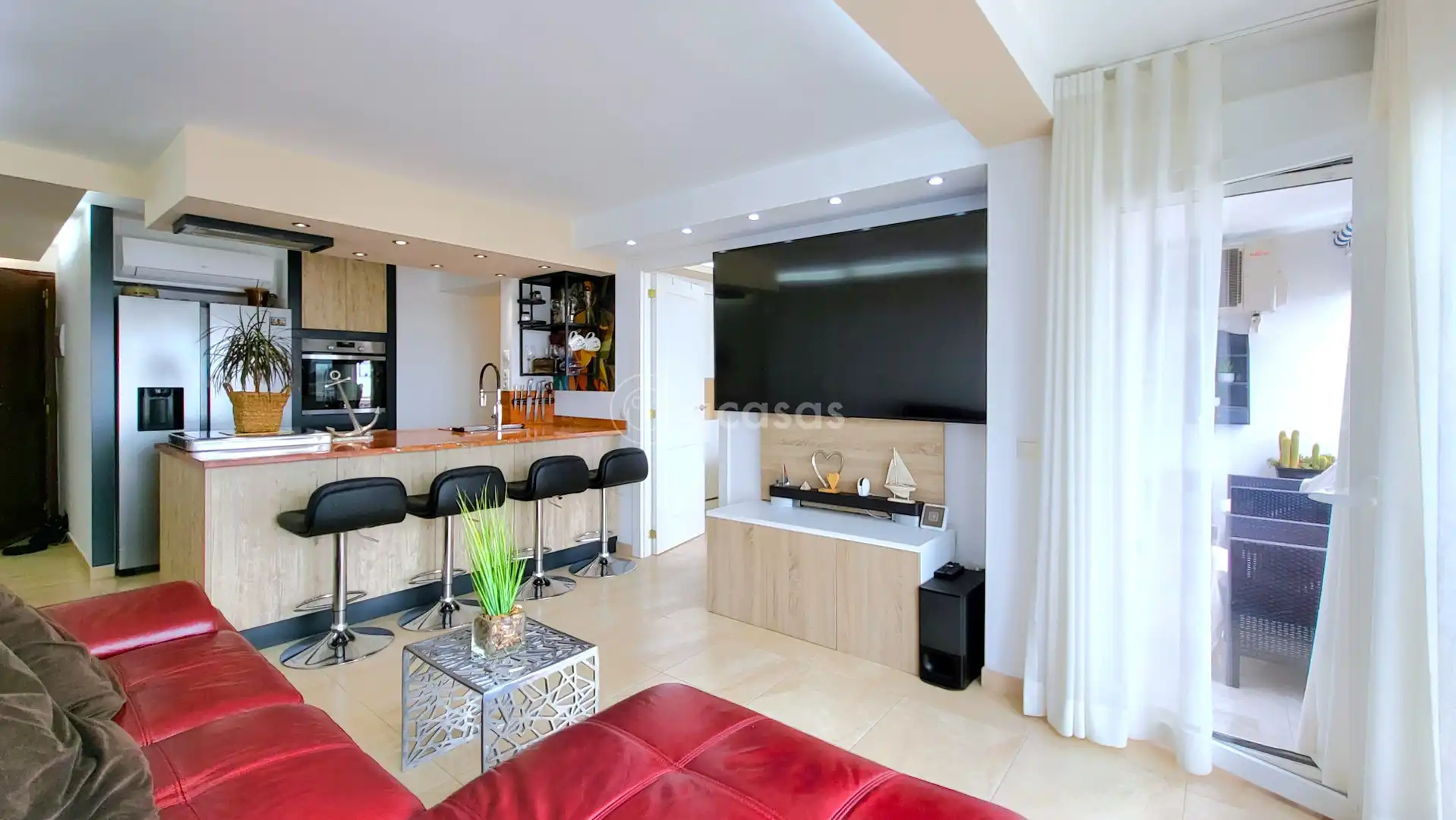 Sala d'estar de Apartament en venda en Benalmádena amb Aire condicionat, Calefacció i Terrassa