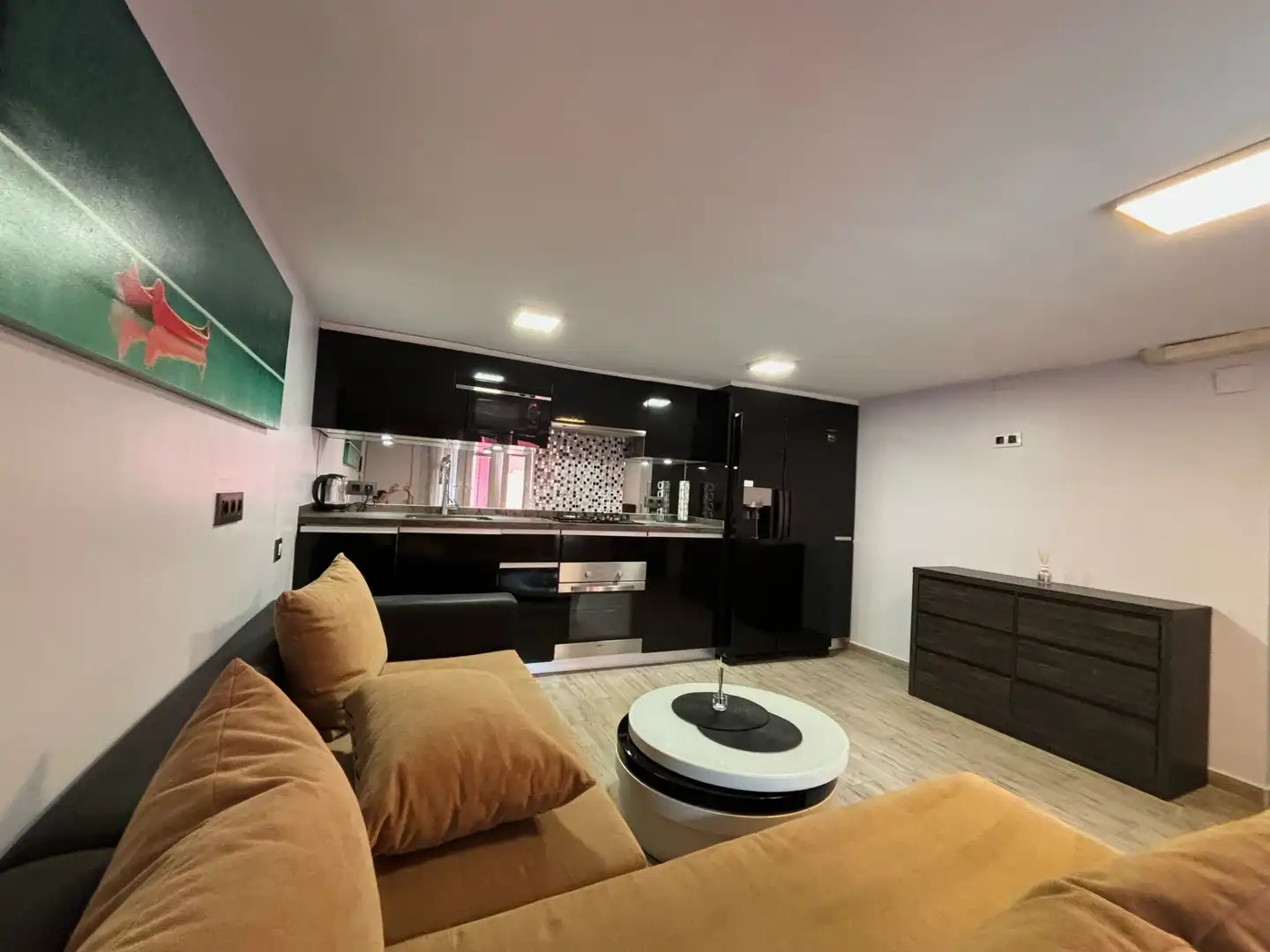 Living room of Apartments for sale in Calpe / Calp  with Air Conditioner, Furnished and Community pool