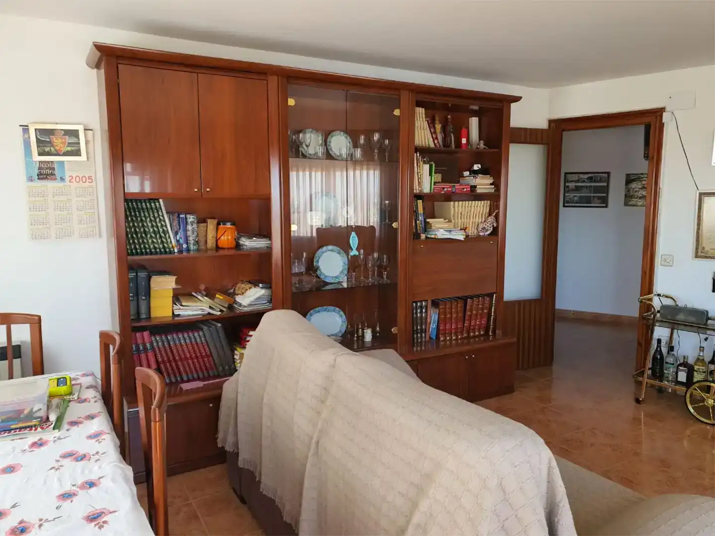 Sala de estar de Piso en venta en Almonacid de la Sierra con Aire acondicionado, Amueblado y Balcón