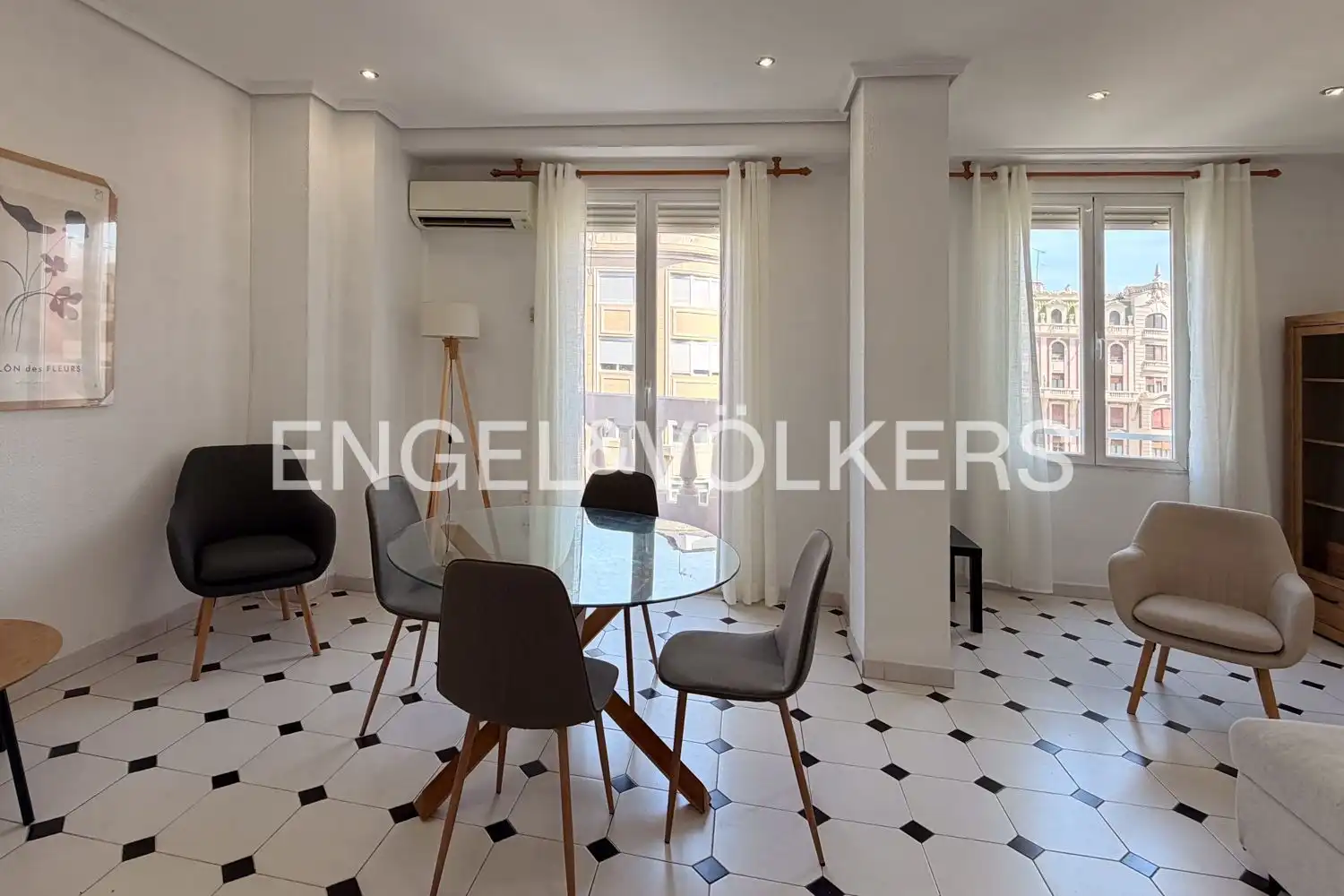 Esszimmer von Wohnung zur Miete in Valencia mit Klimaanlage, Heizung und Möbliert