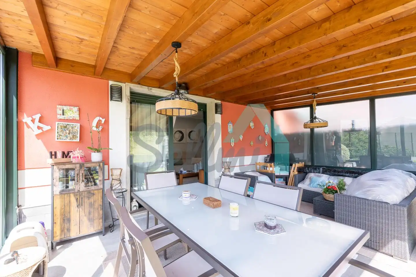 Terrasse von Einfamilien-Reihenhaus zum Verkauf in Vegadeo mit Heizung, Privatgarten und Terrasse