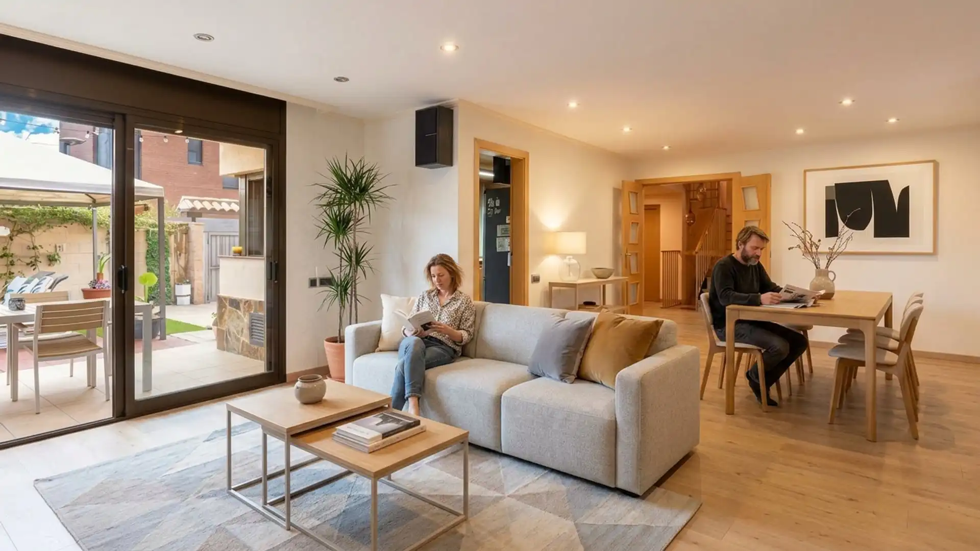 Living room of Houses for sale in Viladecavalls  with Air Conditioner, Heating and Private garden