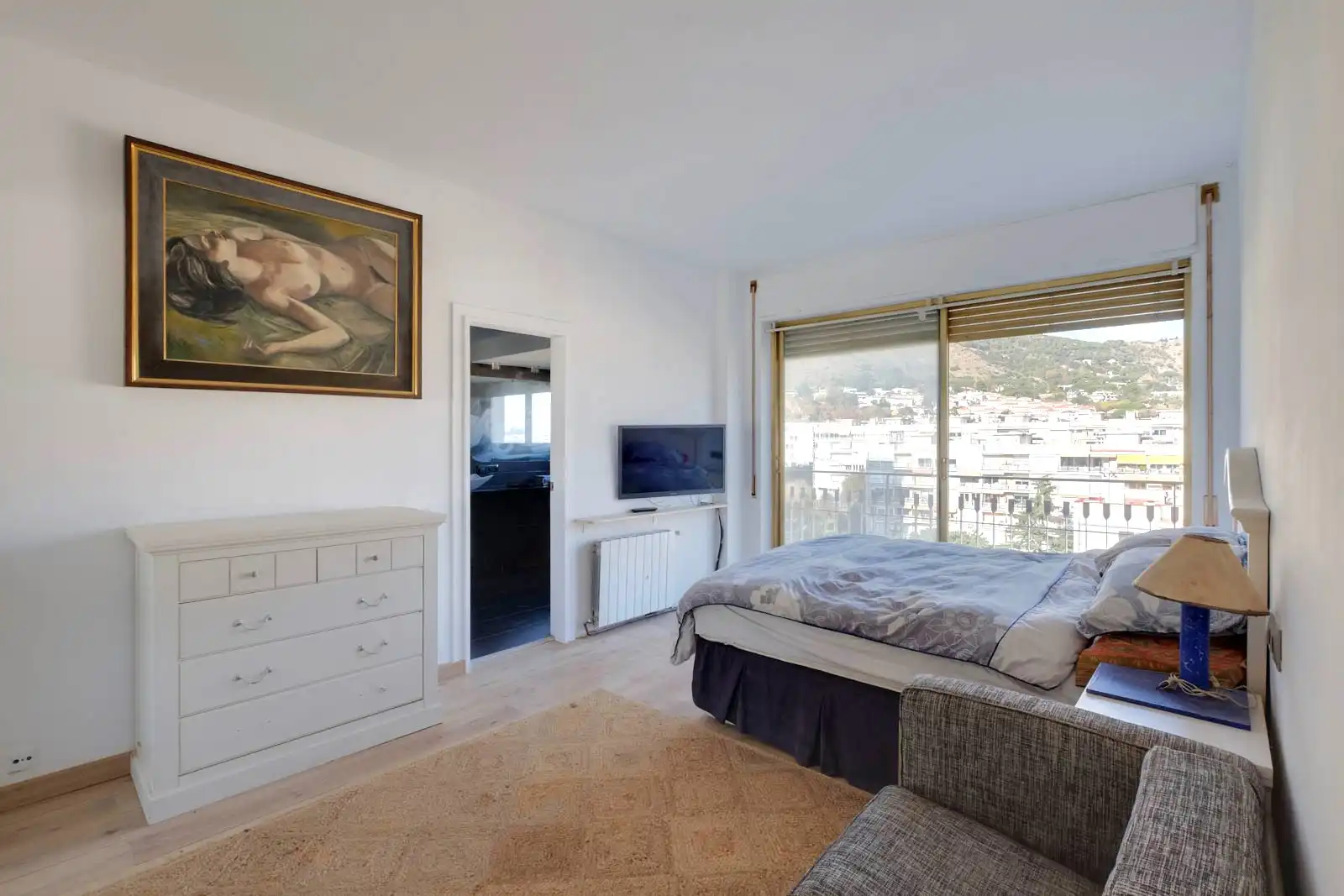 Schlafzimmer von Wohnung zum Verkauf in Barcelona mit Klimaanlage, Heizung und Parkett