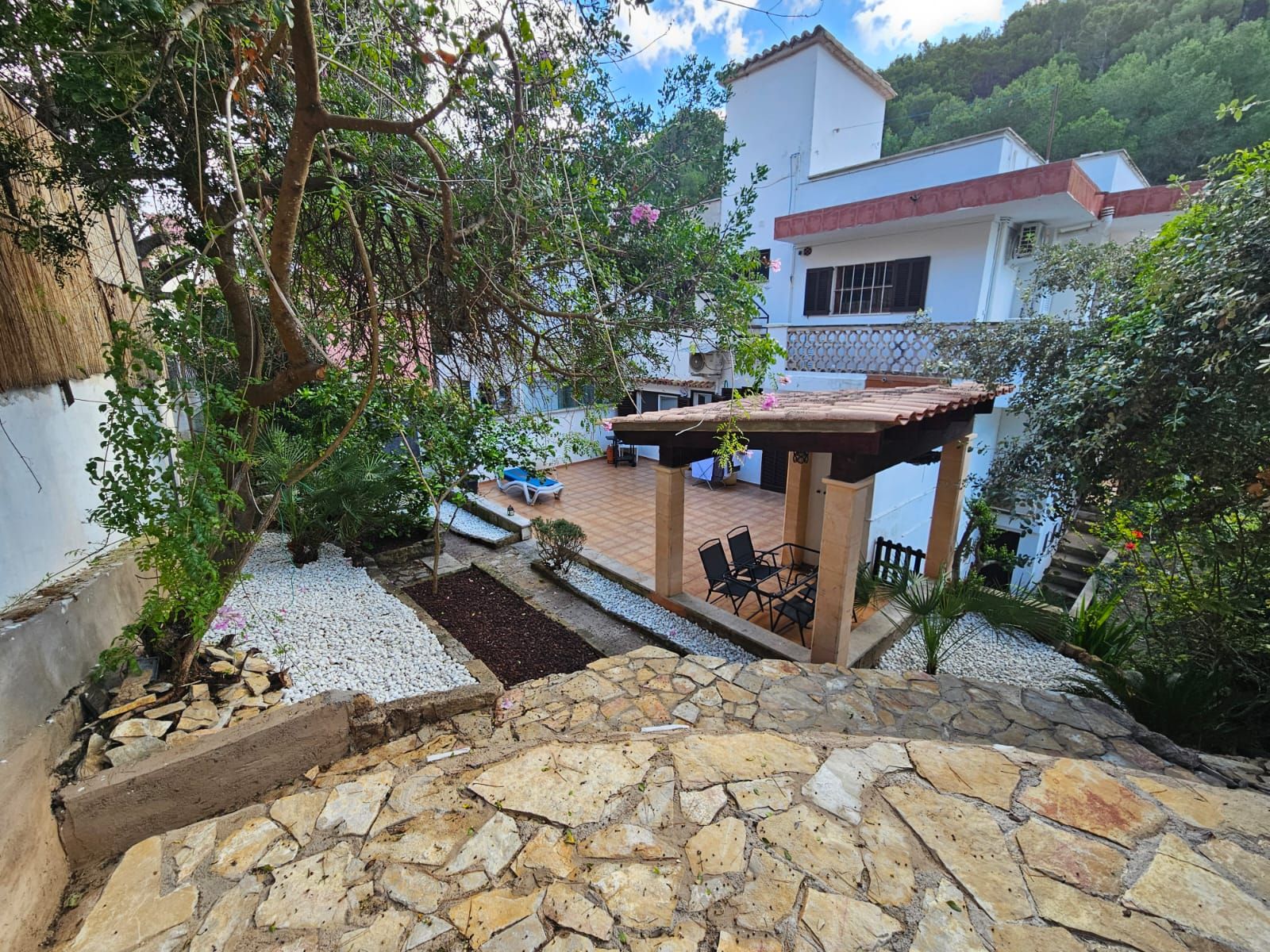 Terrassa de Casa adosada de lloguer en Pollença amb Aire condicionat i Moblat