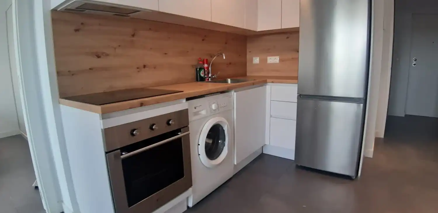 Cocina de Apartamento de alquiler en Murcia con Aire acondicionado, Amueblado y Lavadora