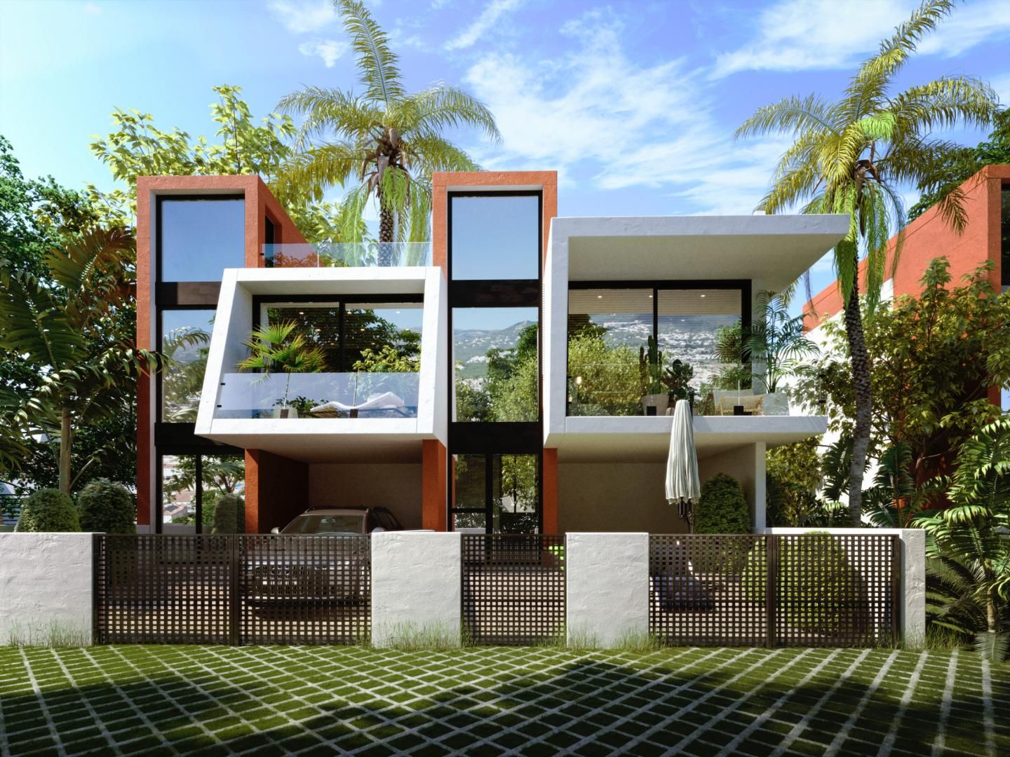 Exterior view of Single-family semi-detached for sale in Calpe / Calp  with Terrace and Swimming Pool