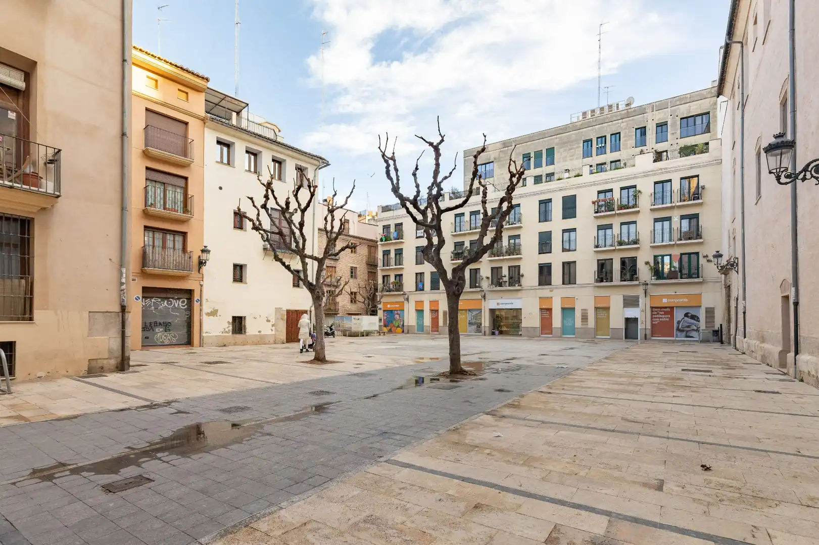 Außenansicht von Wohnungen zur Miete in Valencia mit Klimaanlage, Heizung und Möbliert