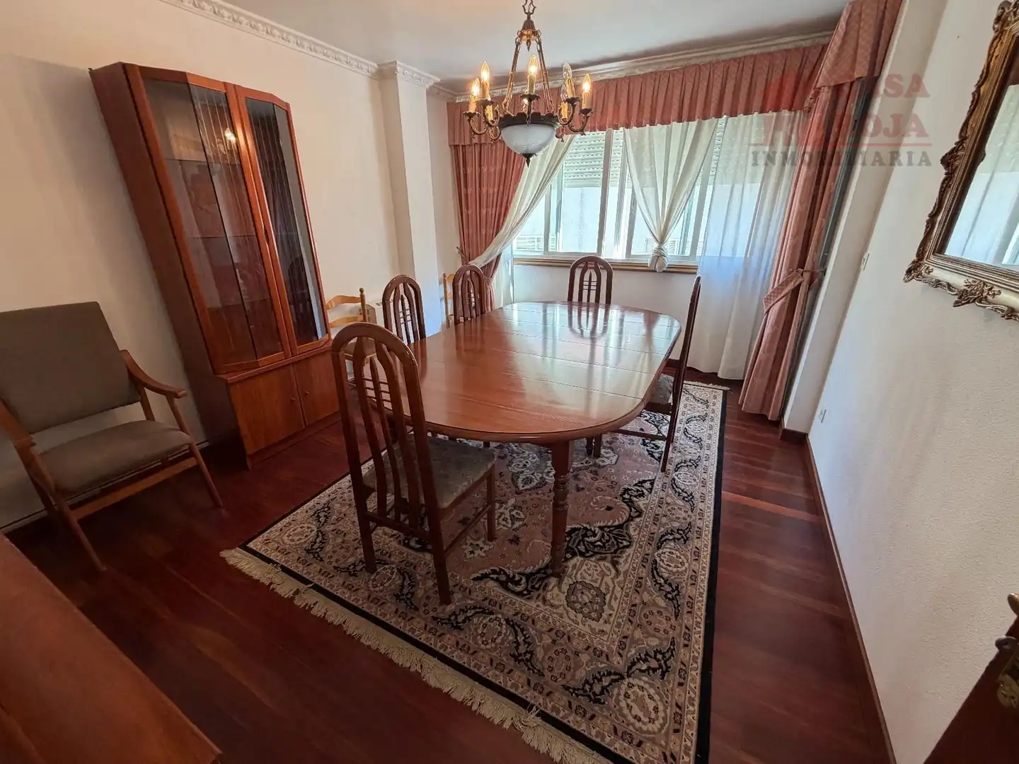 Dining room of Flat for sale in Cangas   with Heating, Parquet flooring and Washing machine