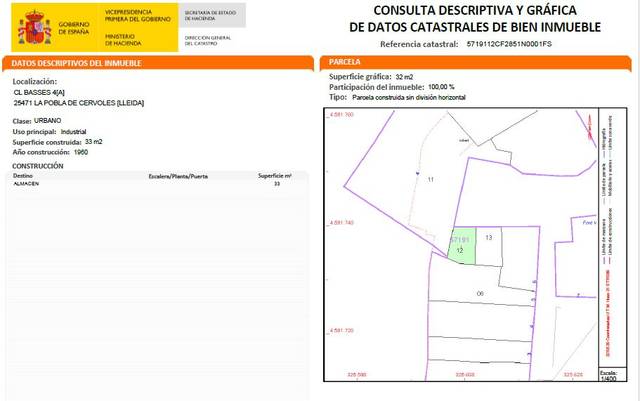 Local comercial en Venta en Carrer de Les Basses, 3 en La Pobla de Cérvoles