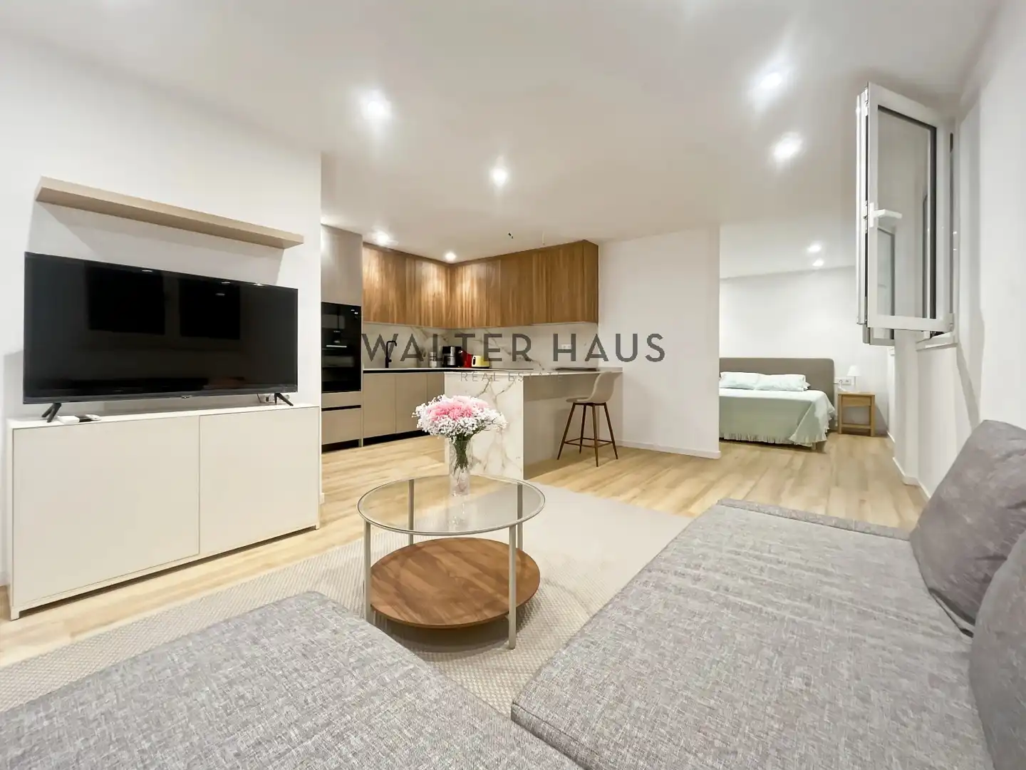 Sala de estar de Piso de alquiler en Barcelona con Aire acondicionado y Amueblado