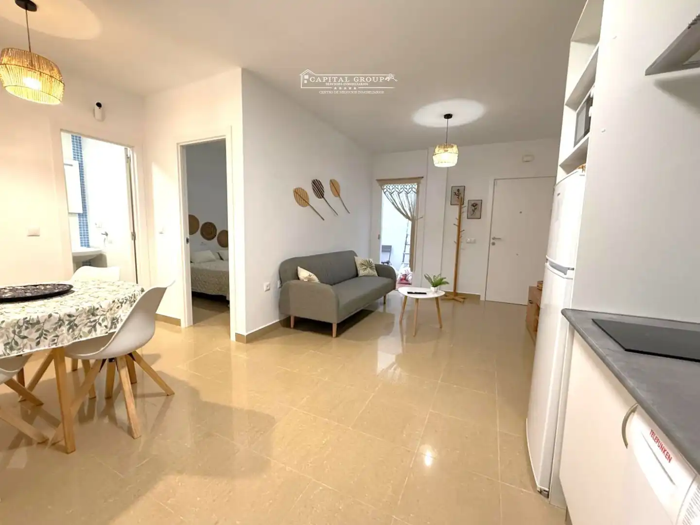 Wohnzimmer von Wohnungen zur Miete in Punta Umbría mit Möbliert, Waschmaschine und Mikrowelle