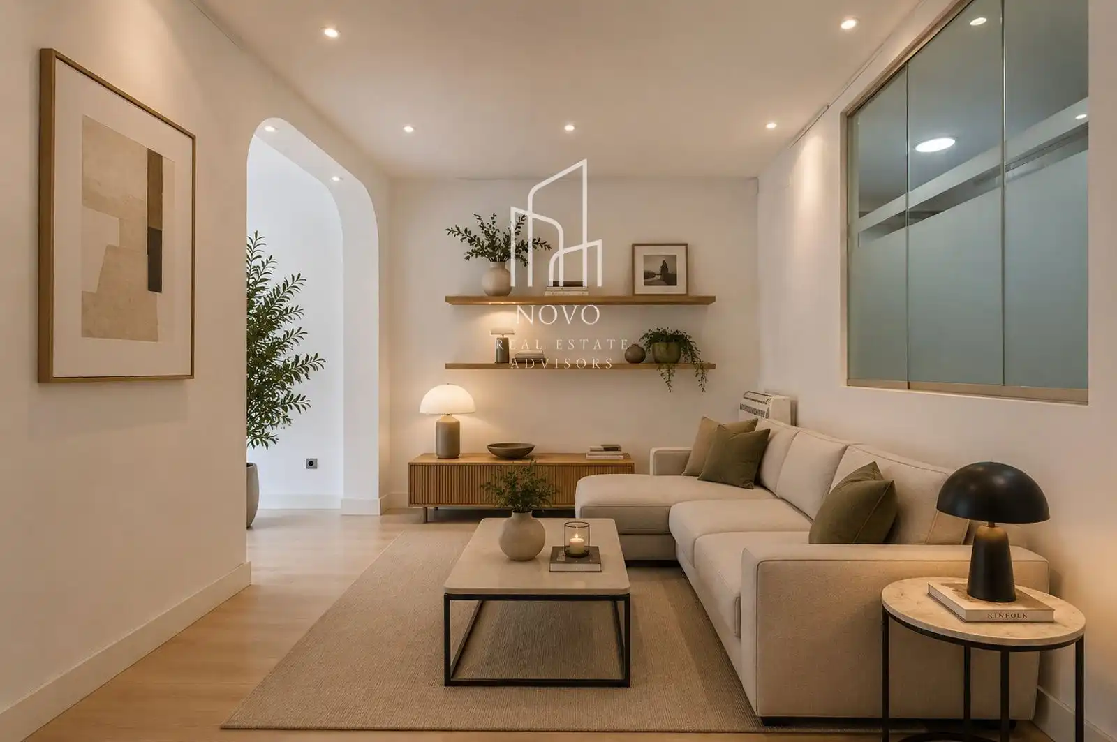 Wohnzimmer von Wohnung zur Miete in Madrid mit Klimaanlage, Heizung und Terrasse