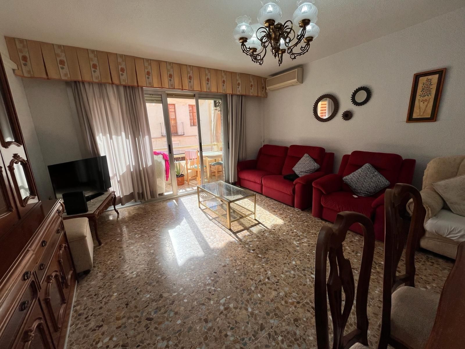 Living room of Flat for sale in Villajoyosa / La Vila Joiosa  with Air Conditioner and Balcony