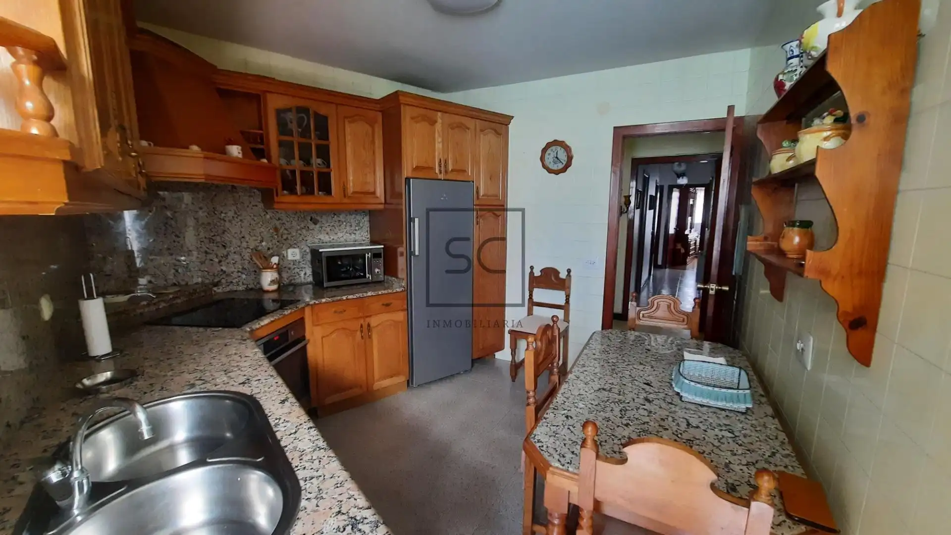 Kitchen of Flat for rent in Ferrol  with Heating, Terrace and Furnished