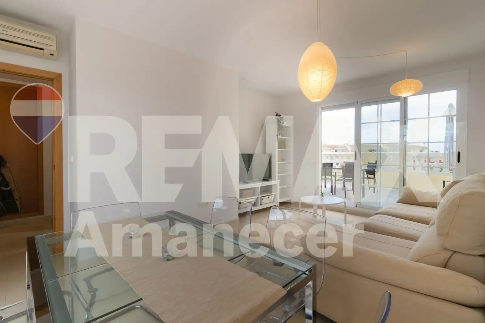 Living room of Attic for sale in Dénia  with Air Conditioner, Private garden and Terrace
