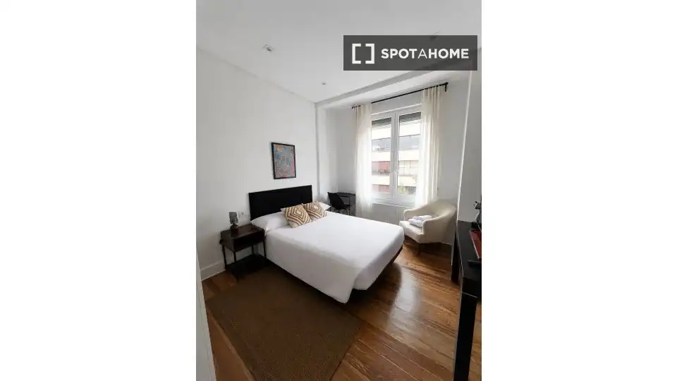 Bedroom of Flat for share in Bilbao   with Air Conditioner, Heating and Terrace