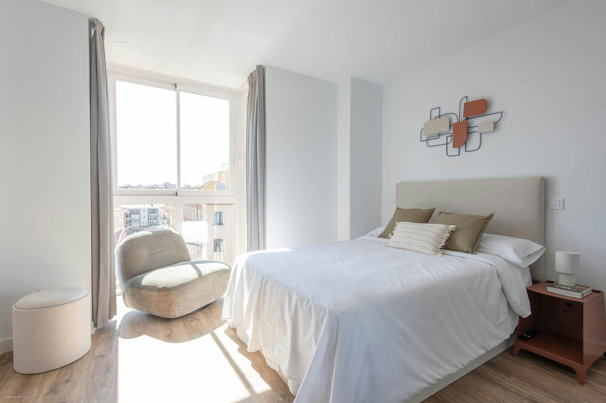 Bedroom of Flat to rent in  Madrid Capital  with Air Conditioner, Heating and Furnished