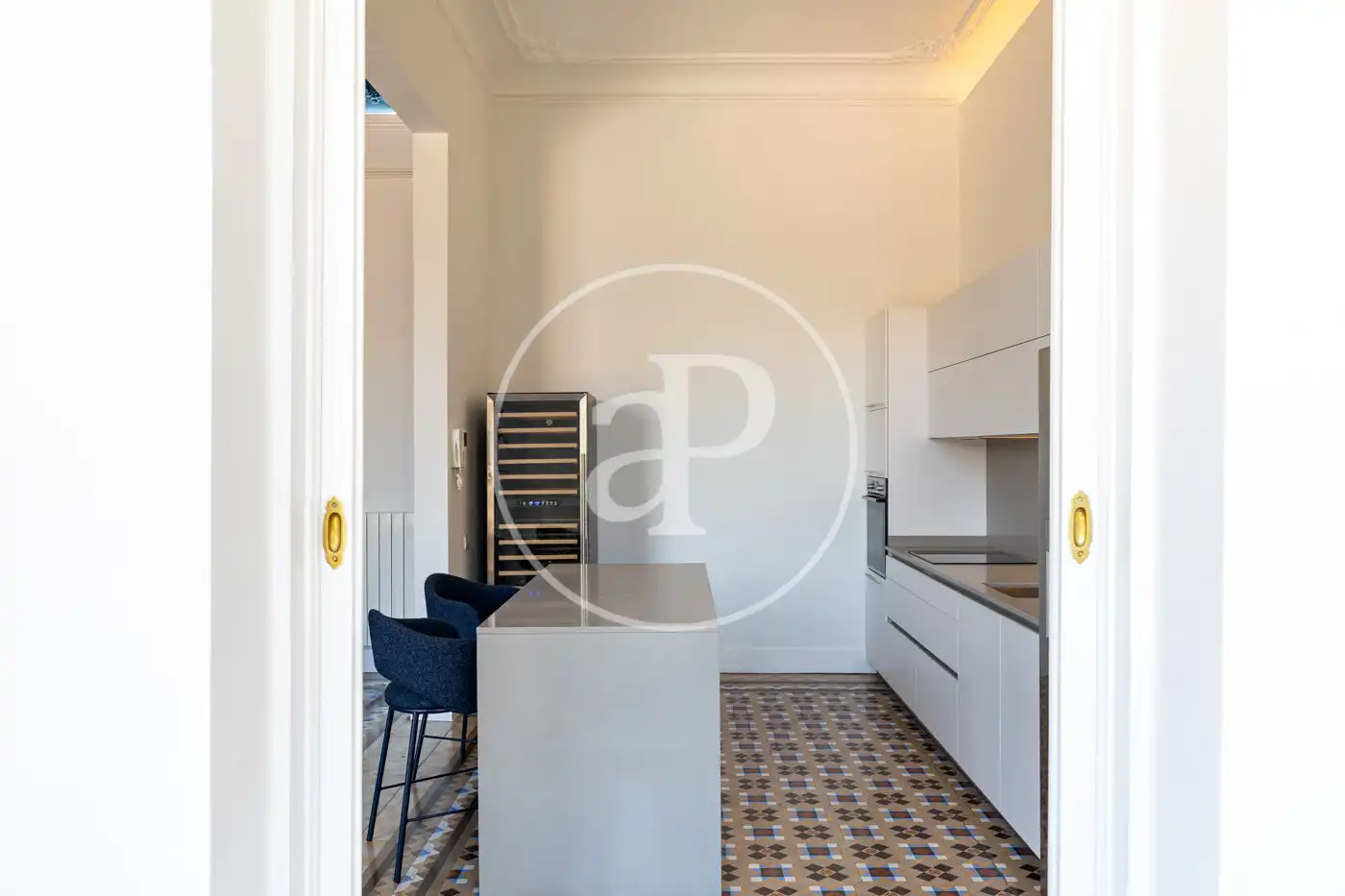 Küche von Wohnung zur Miete in Barcelona mit Klimaanlage, Heizung und Möbliert