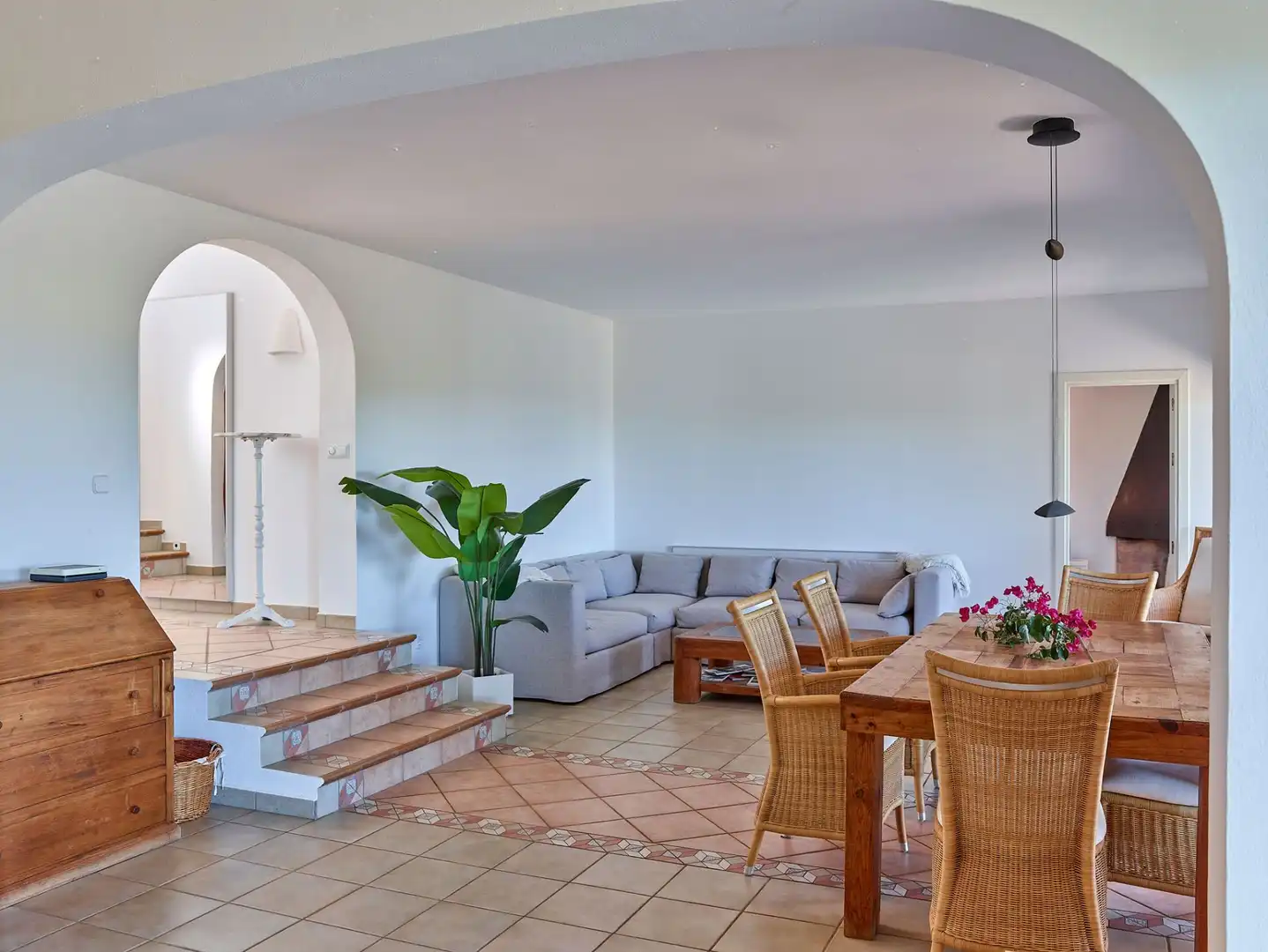 Living room of Houses for sale in Sant Josep de sa Talaia  with Air Conditioner, Heating and Private garden