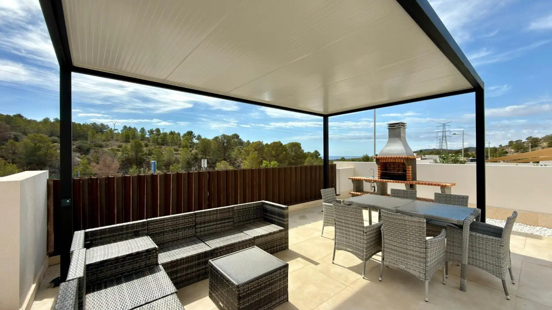 Terrace of Houses for rent in Finestrat  with Air Conditioner, Heating and Private garden