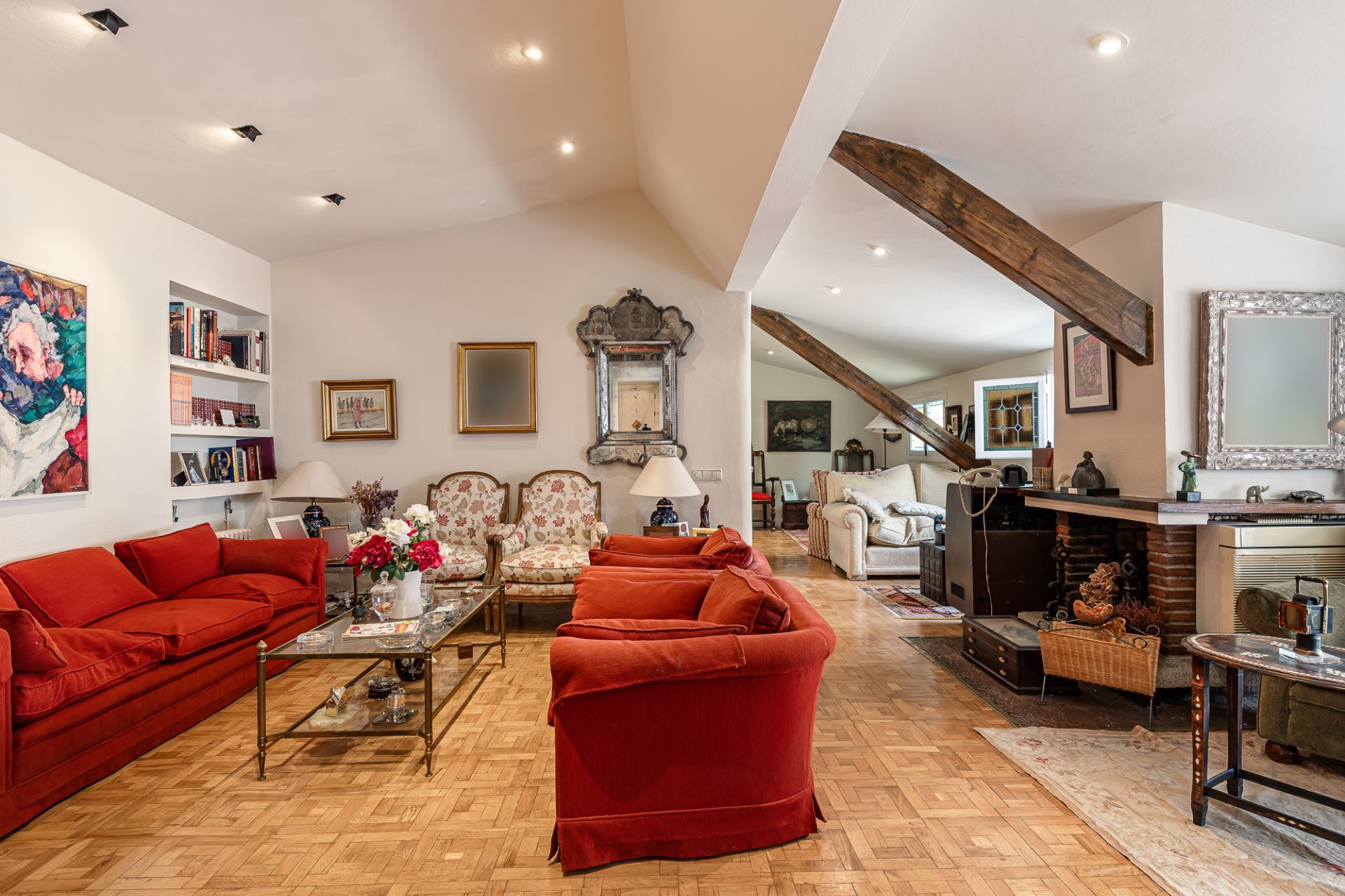 Living room of Attic for sale in  Madrid Capital  with Air Conditioner, Heating and Terrace