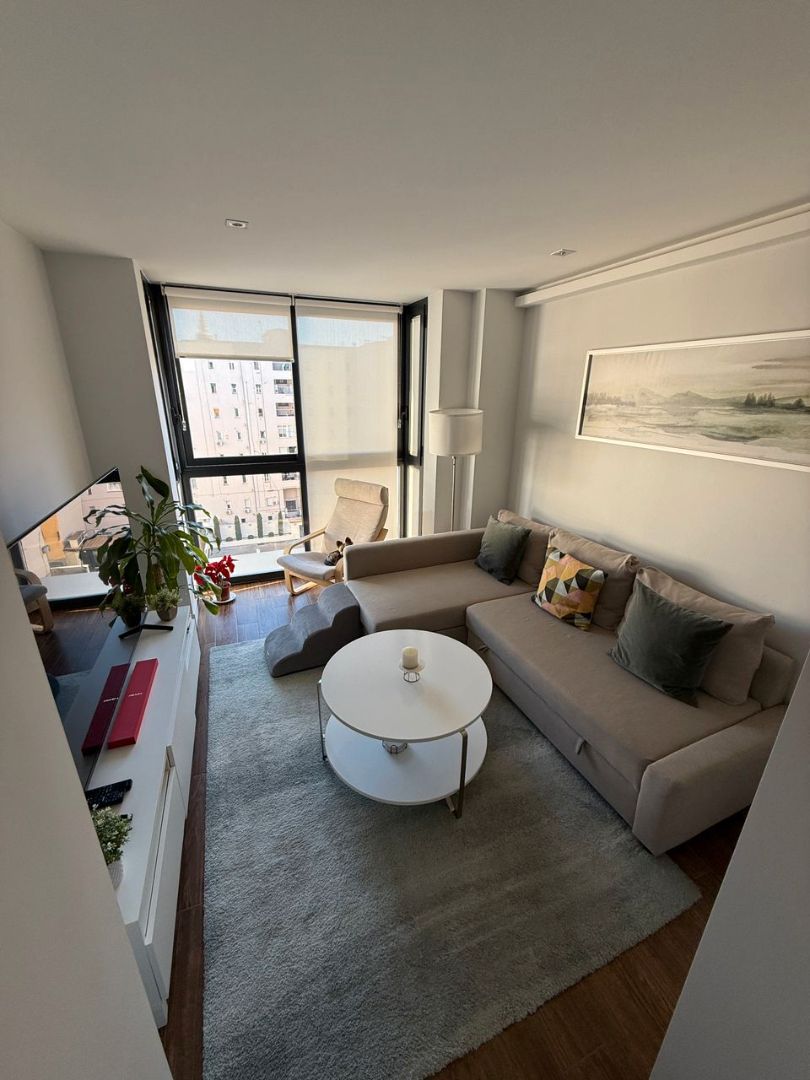 Sala d'estar de Pis de lloguer en  Madrid Capital amb Aire condicionat, Calefacció i Jardí privat