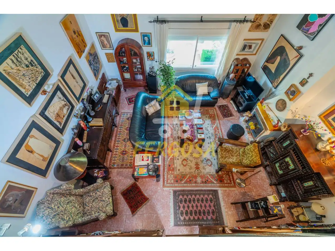 Sala d'estar de Casa o xalet en venda en Cobisa amb Calefacció, Jardí privat i Terrassa
