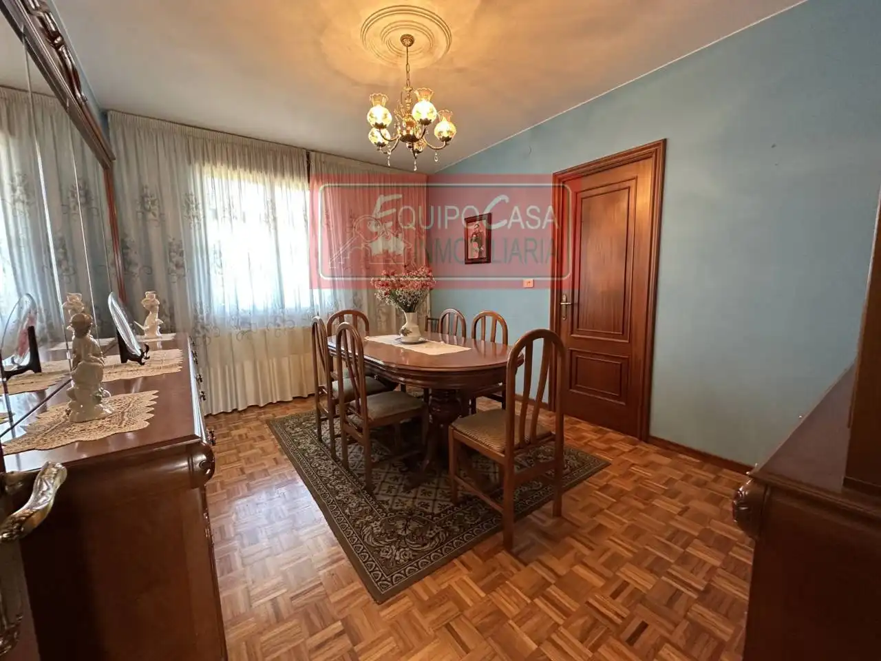Dining room of Flat for sale in Begonte  with Heating, Private garden and Parquet flooring