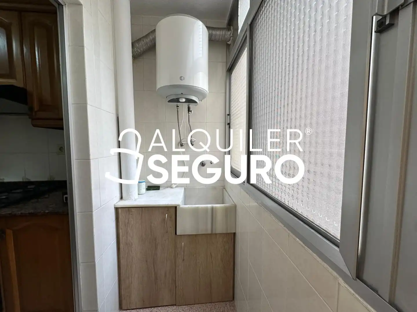 Balcony of Flat for rent in Valencia  with Air Conditioner and Furnished