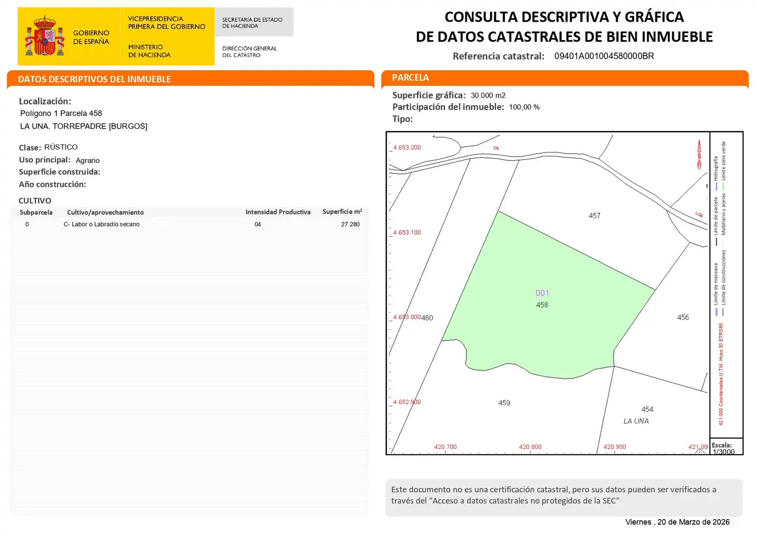 Terreno en venta en Torrepadre