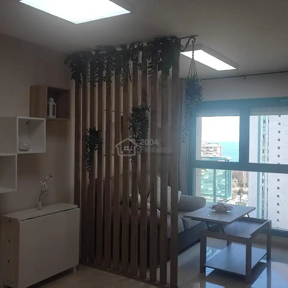 Wohnzimmer von Wohnung zum Verkauf in Villajoyosa / La Vila Joiosa mit Klimaanlage, Möbliert und Gemeinschaftspool