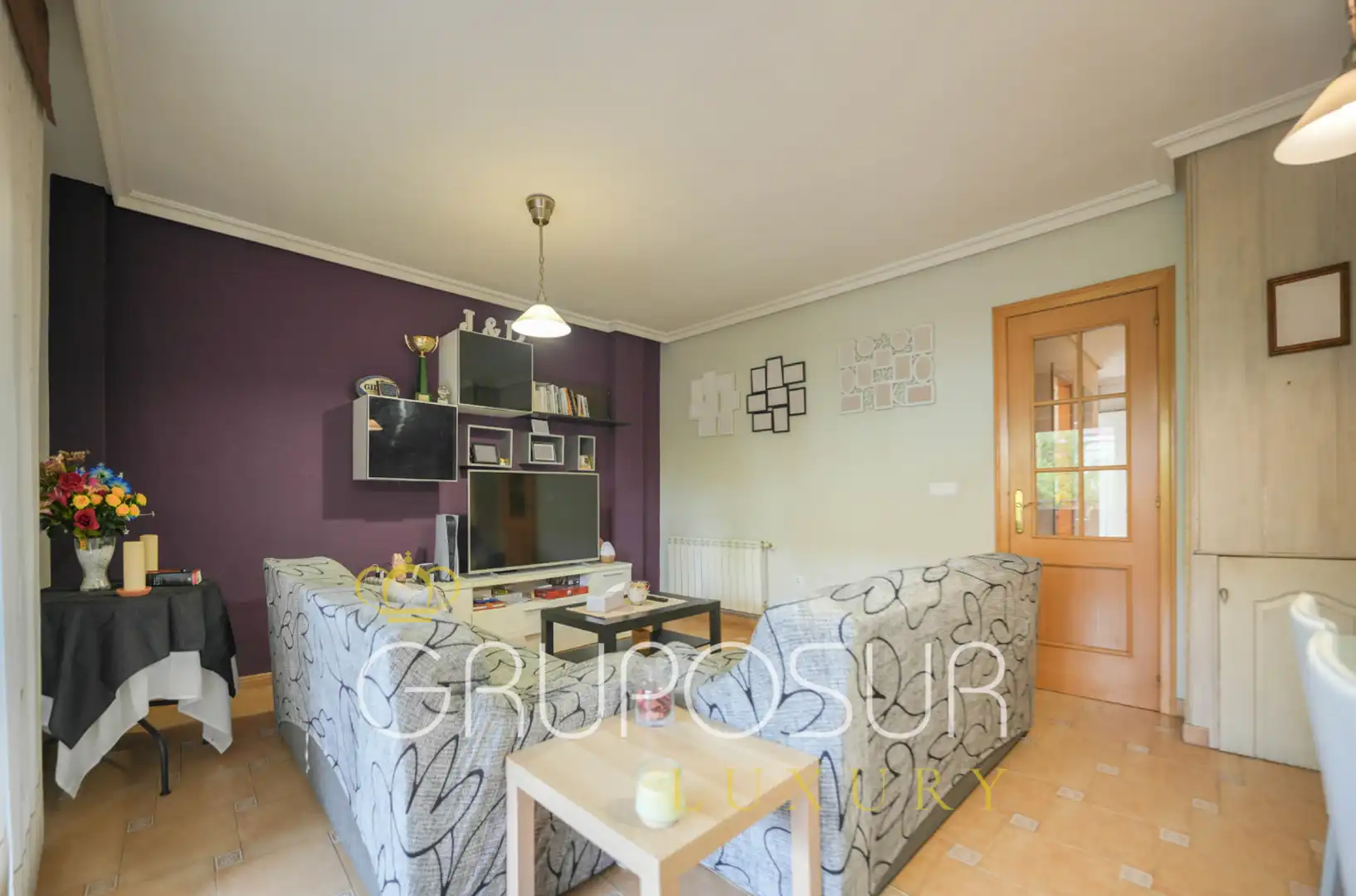 Sala de estar de Casa adosada en venta en Boecillo con Calefacción, Jardín privado y Parquet