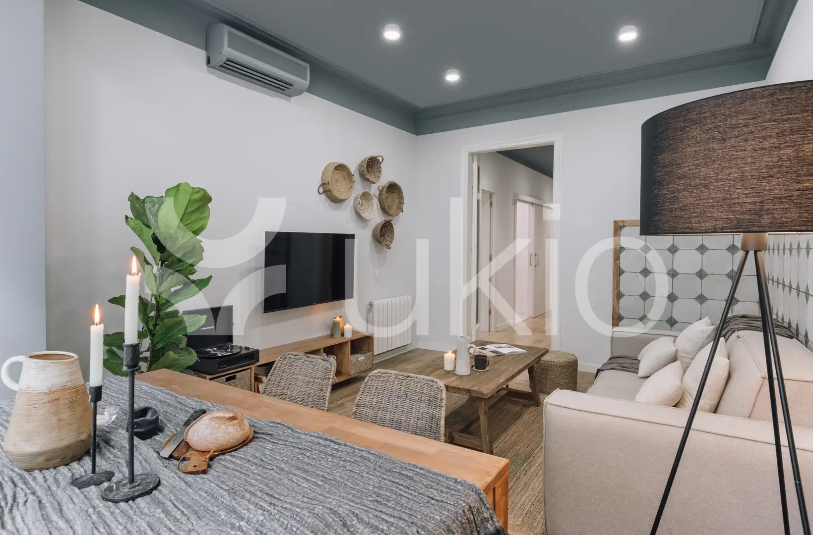 Sala d'estar de Apartament de lloguer en Barcelona amb Aire condicionat, Calefacció i Moblat