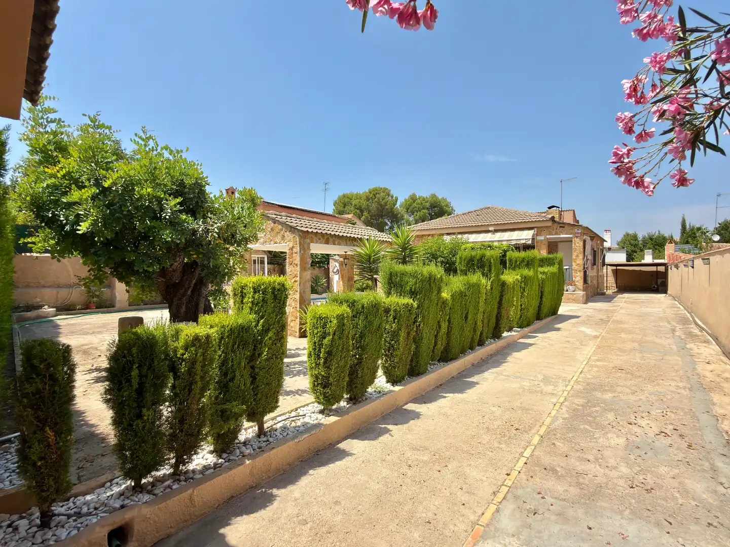 Vista exterior de Casa o xalet en venda en Chiva amb Aire condicionat, Jardí privat i Terrassa
