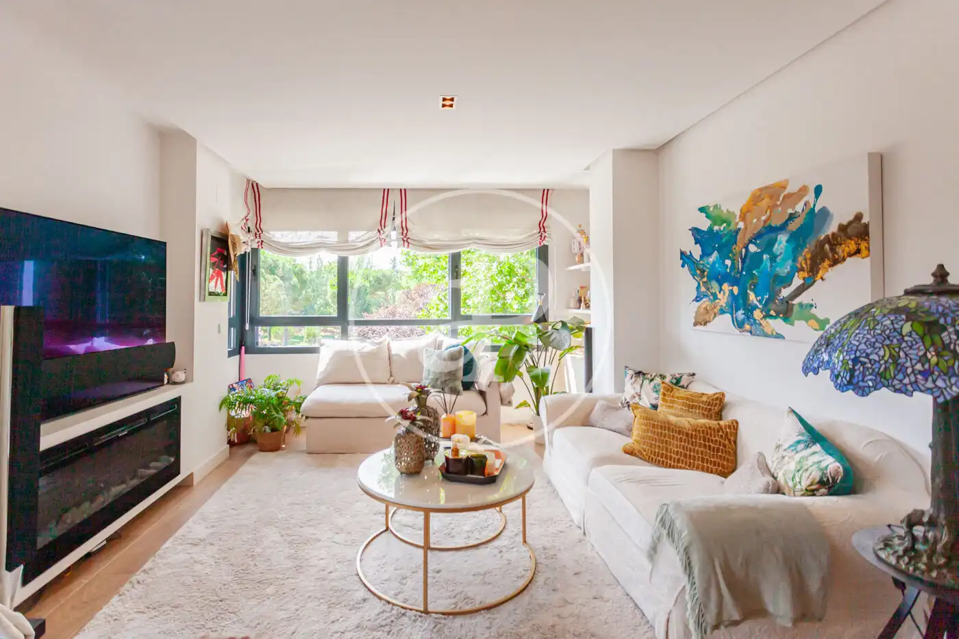 Sala d'estar de Àtic en venda en Pozuelo de Alarcón amb Aire condicionat, Calefacció i Jardí privat