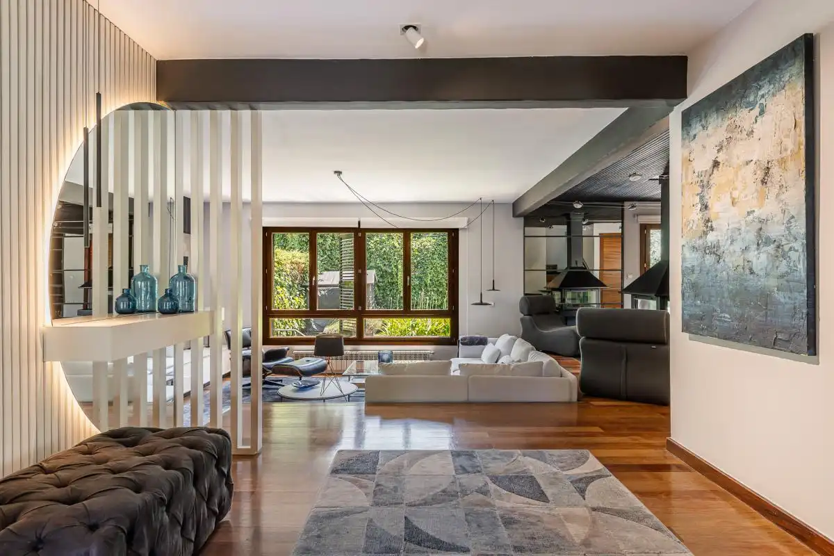 Living room of Detached homes for sale in Boadilla del Monte  with Air Conditioner, Heating and Private garden