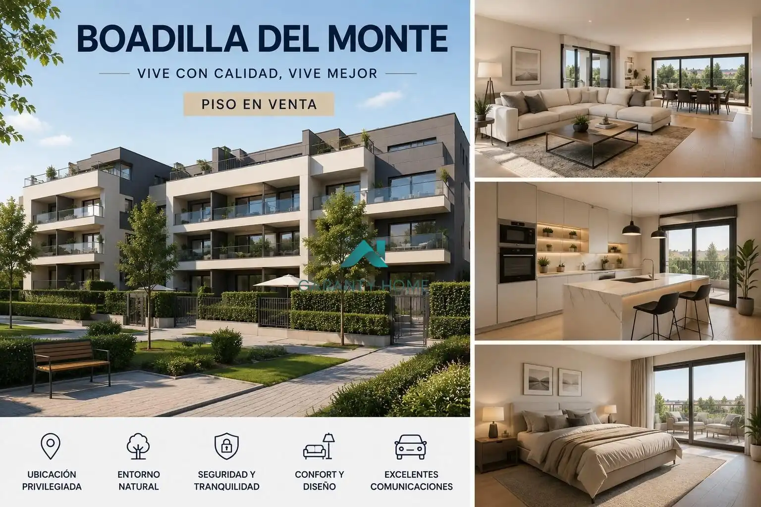 Vista exterior de Piso en venta en Boadilla del Monte