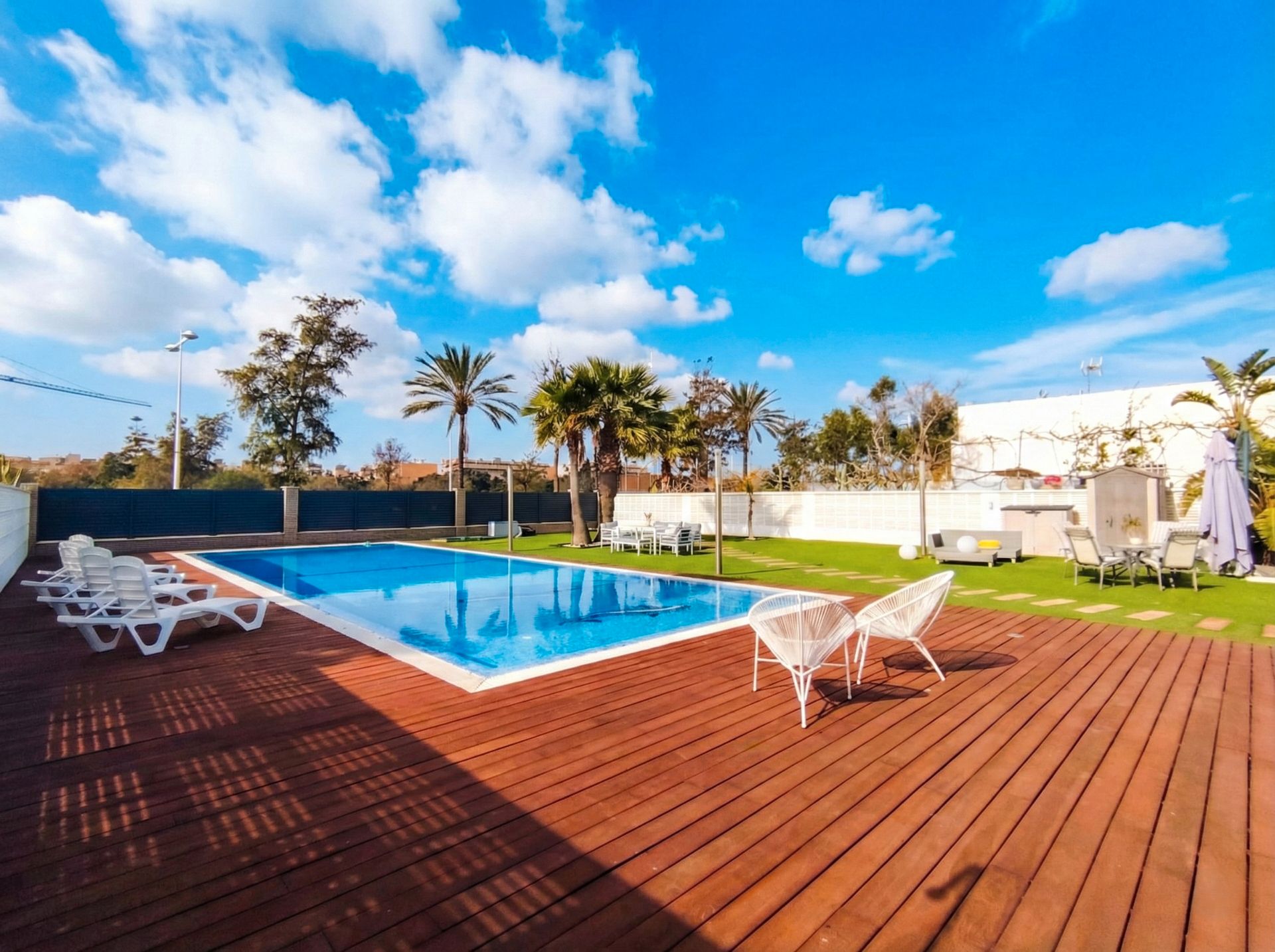 Swimming pool of Houses for sale in  Almería Capital  with Air Conditioner, Heating and Private garden