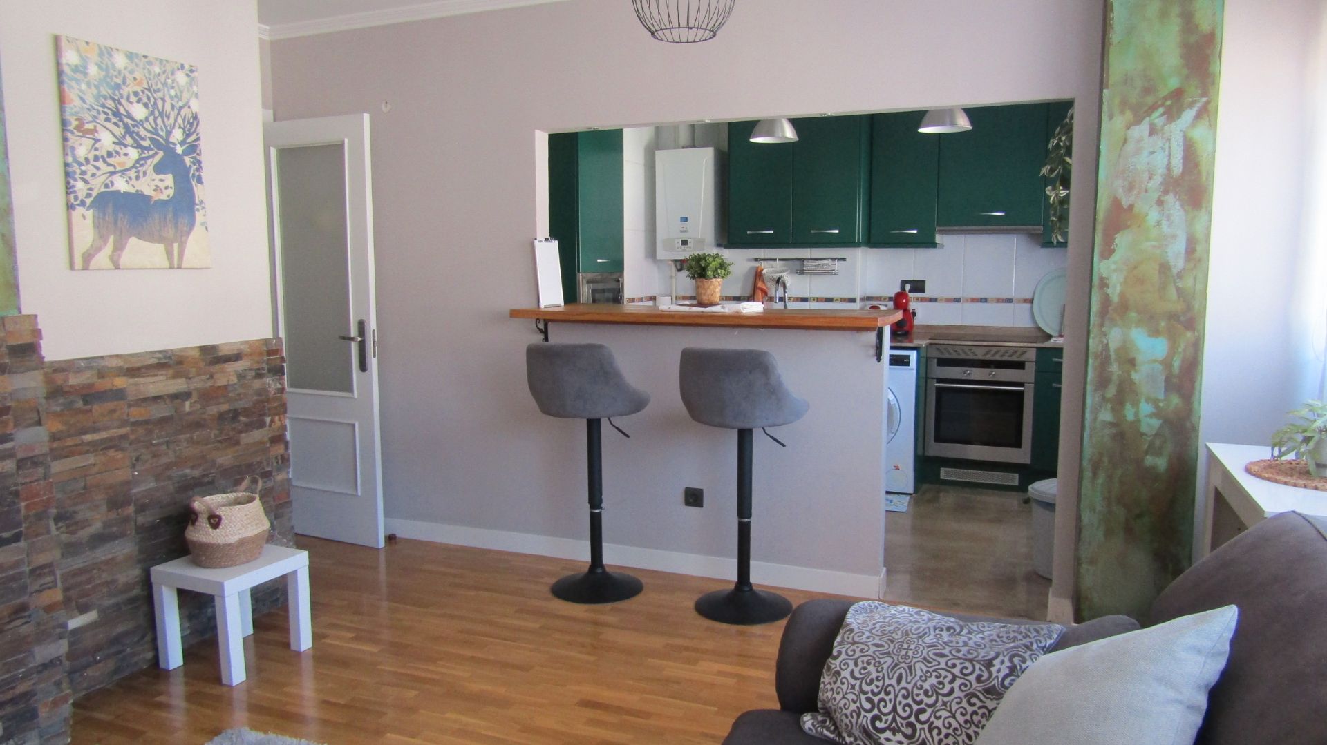 Cocina de Piso de alquiler en Gijón  con Calefacción, Amueblado y Lavadora