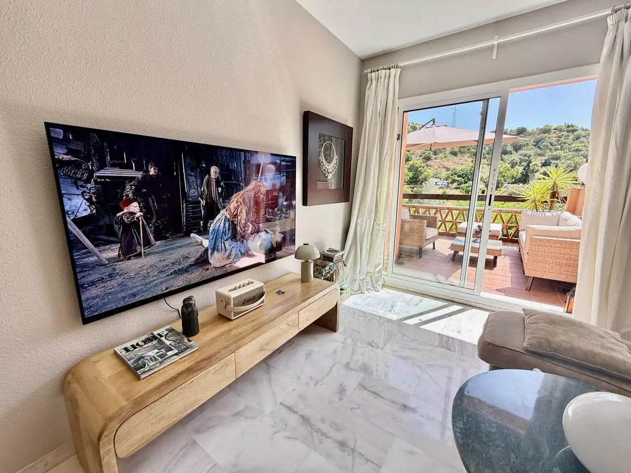 Sala d'estar de Apartament de lloguer en Elviria - Cabopino