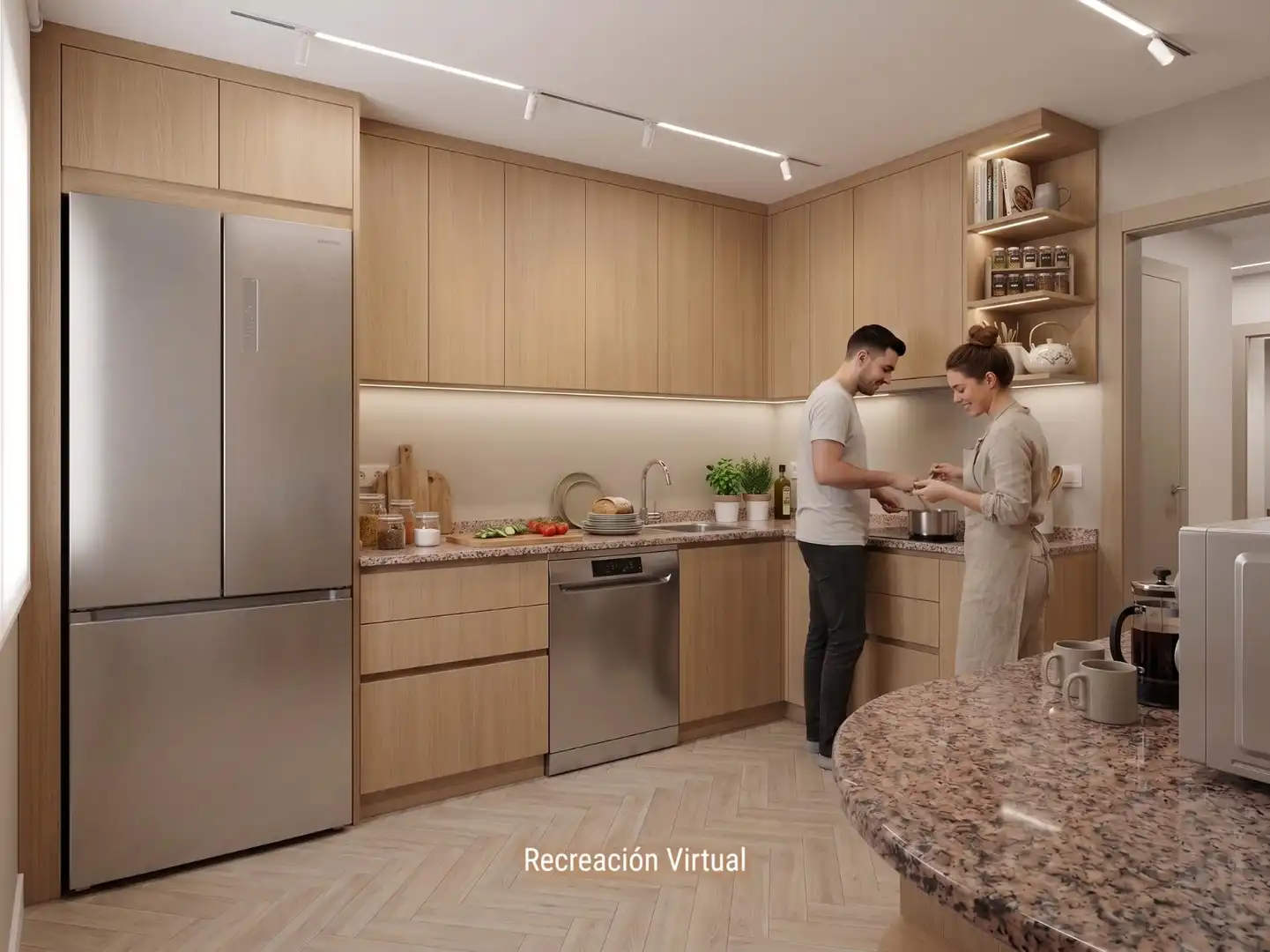 Kitchen of Flat for sale in Ourense Capital   with Parquet flooring, Terrace and Storage room